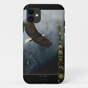 Etui iPhone Case-Mate Loup gris, aigle et totem haïda Pole Art autochton