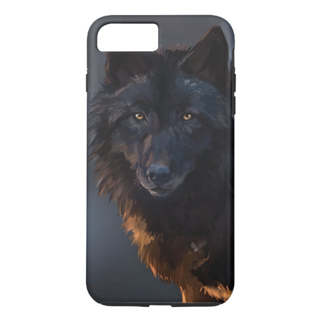 Coques Case-Mate iPhone Loup noir (Dos)
