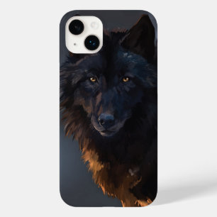 Coque Pour iPhone 14 Plus Loup noir