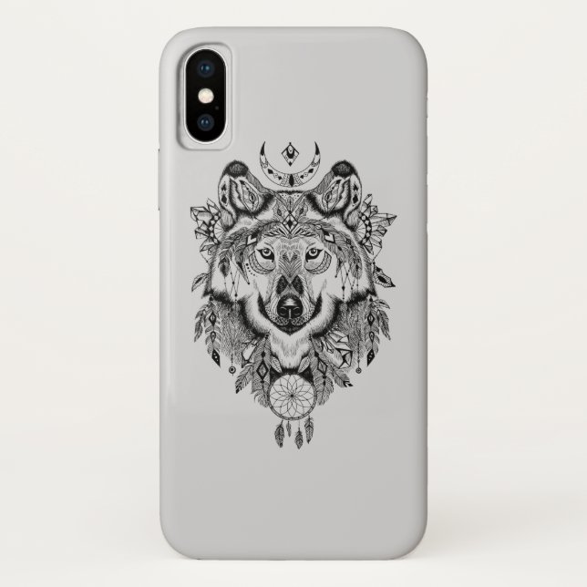 Coques Case-Mate iPhone Loup tribal indien (Dos)