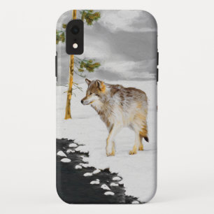Case-Mate iPhone Case Loups en peinture sur neige - Art original de la f