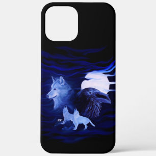 Case-Mate iPhone Case Loups et corbeau avec pleine lune