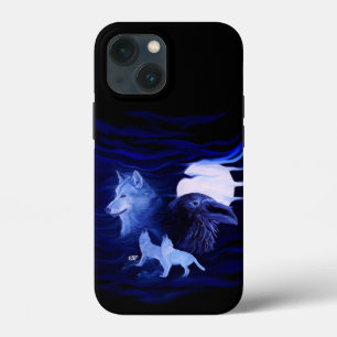 Case-Mate iPhone Case Loups et corbeau avec pleine lune