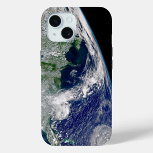 Coque Pour iPhone 15 L'Ouragan Frances Sur Une Terre Partielle.