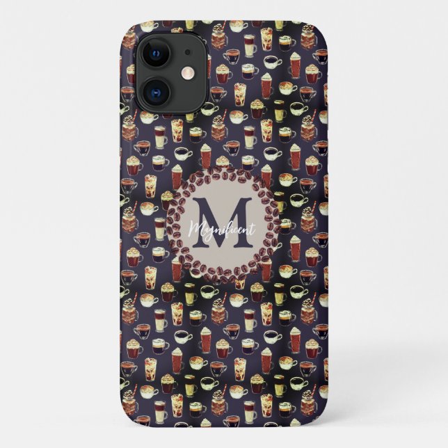 Coques Case-Mate iPhone Louveur de café Monogram (Dos)