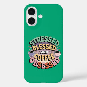 Coque Pour iPhone 16 Louveur de café : Stressé béni et café observé