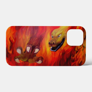 iPhone 13 Mini Coque Louvre rouge dragon