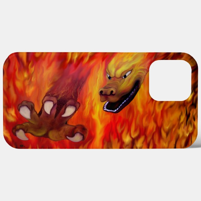 Coques Case-Mate iPhone Louvre rouge dragon (Verso (horizontal))