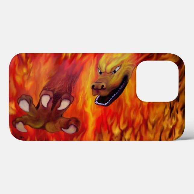 Coques Case-Mate iPhone Louvre rouge dragon (Verso (horizontal))