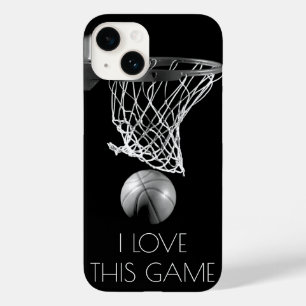 Coque Pour iPhone 14 Love Basketball Jeu noir & blanc