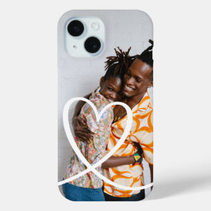 Coque Pour iPhone 15 Love coeur personnalisées photo personnalisée