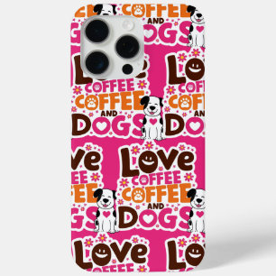 Coque iPhone 15 Pro Max Love Coffe and Dogs