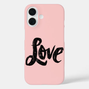Coque Pour iPhone 16 LOVE Handlett Paris Chic Pale Rose Valentine