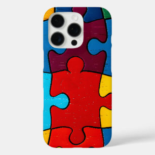 Coques iPhone 16 Pro Love Heart Puzzle Sensibilisation sur l'autisme d'