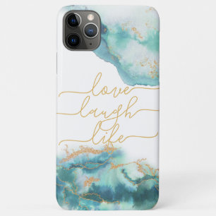 Case-Mate iPhone Case Love Laugh Vie Turquoise Aquarelle Crystal Agate