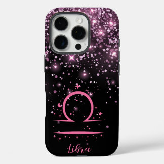 Coques iPhone 16 Pro Love Libra Parties scintillant Boîtier d'impressio
