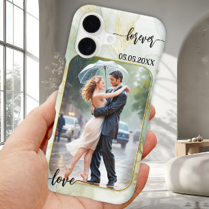 Coque Pour iPhone 16 Love Mariage Script Photo Téléphone Case