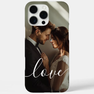 Coques iPhone 16 Pro Max 'Love' Photo couple personnalisée