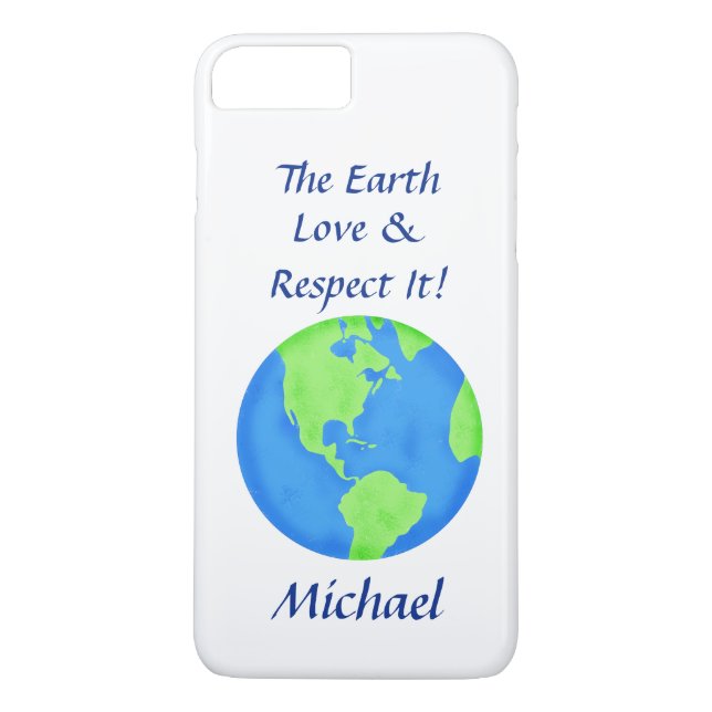 Coques Case-Mate iPhone Love Respect Earth Globe Nom Personnalisé (Dos)