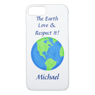 Coques Pour iPhone Love Respect Earth Globe Nom Personnalisé