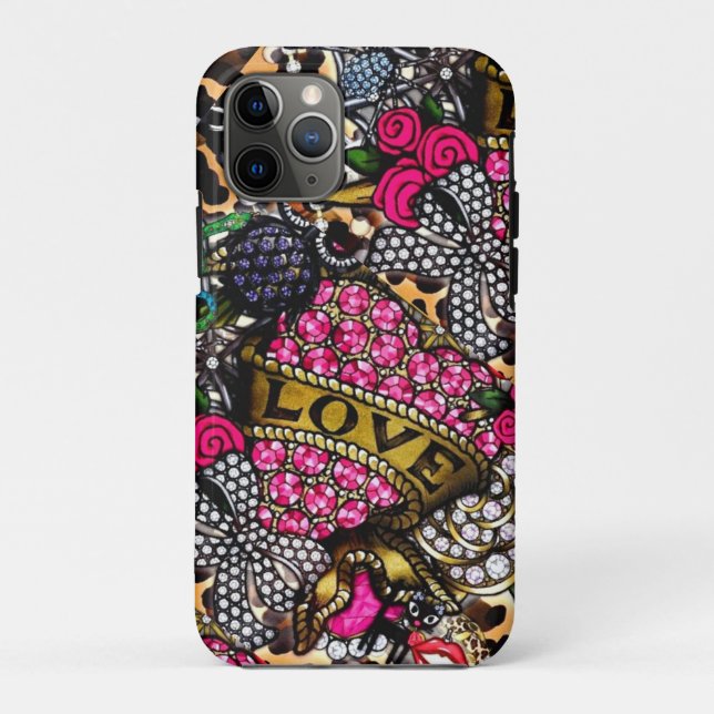 Coques Case-Mate iPhone Love Rose Diamond Mosaic Cellule Boîtier Téléphone (Dos)