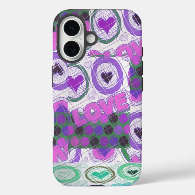 Coques Case-Mate iPhone Lovely Love Heart Motif Art Imprimer (Verso)