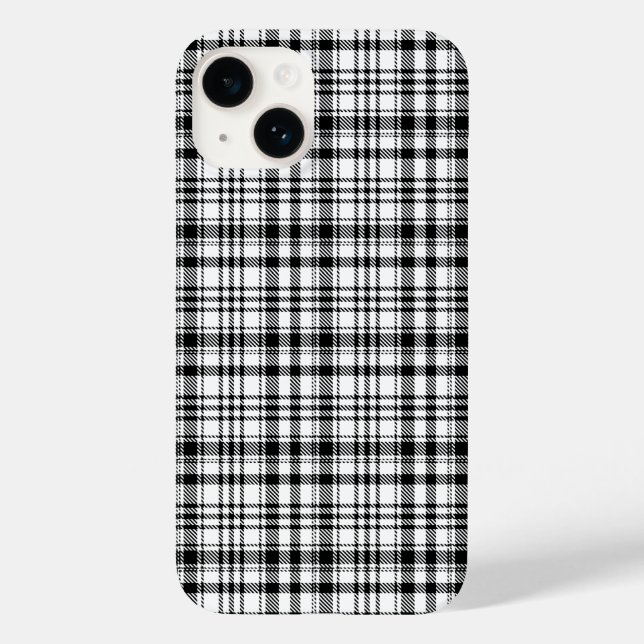 Coques Case-Mate iPhone LPLaid noir et blanc classique (Verso)