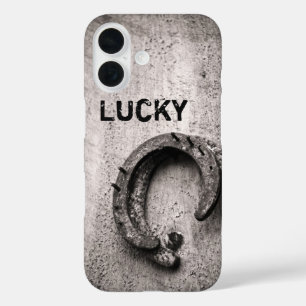 Coque Pour iPhone 16 Lucky Horseshoe Vintage Western Sepia Photo