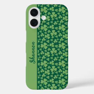 Coque Pour iPhone 16 Lucky Shamrock Vibrant Green
