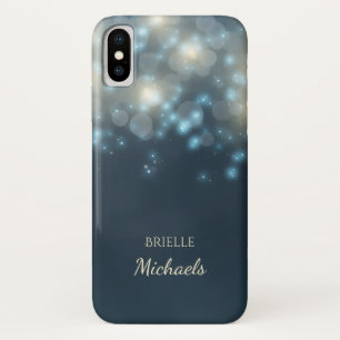 Coques Pour iPhone Lueur turquoise foncée élégante de charme de Bo