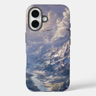 Coque Pour iPhone 16 Lumière dorée sur la rivière alpine002