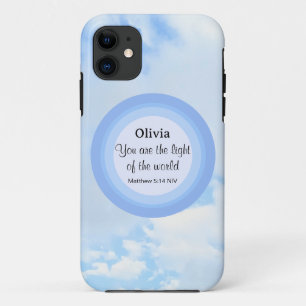 Case-Mate iPhone Case Lumière du monde Baby Blue Bible Verse Nom