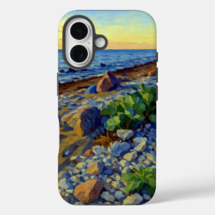 Coque Pour iPhone 16 Lumière du soir sur la côte de Vormsi