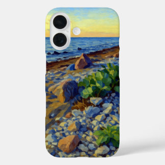 Coque Pour iPhone 16 Lumière du soir sur la côte de Vormsi