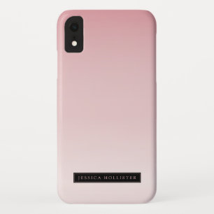 Case-Mate iPhone Case Lumière Dusty Rose Ombre Gradient & Votre Nom