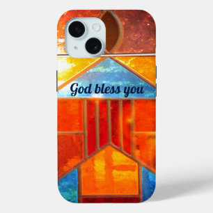 Coque Pour iPhone 15 Lumière magique déferlant des fenêtres de l'Eglise