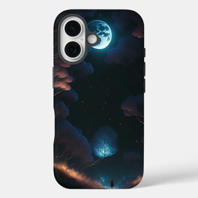 Coques Case-Mate iPhone Lumière noire et lune (Verso)