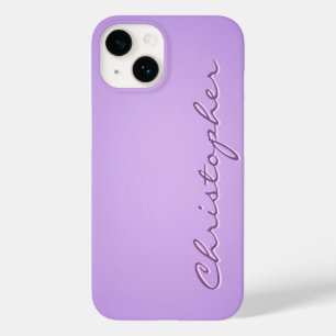 Coque Pour iPhone 14 Lumière personnalisée violet Texture radiale 15
