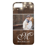 Lumières à cordes de bois rustique |