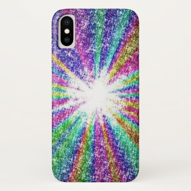 Coques Case-Mate iPhone Lumières arc-en-ciel chatoyantes "Apple iPhone X". (Dos)