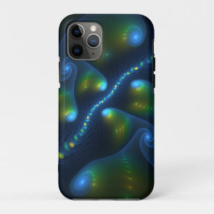 Case-Mate iPhone Case Lumières de l'Imaginaire Abstrait Bleu Vert Jaune 
