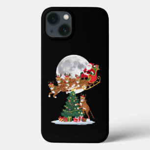 Case-Mate iPhone Case Lumières de sapin de Noël Funny Santa chevauchant 