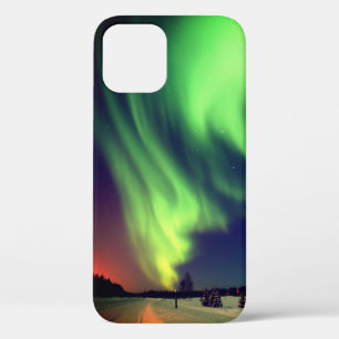 Coques Pour iPhone Lumières du Nord de l'Alaska vert brillant