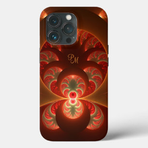 Case-Mate iPhone Case Lumineuse Abstraite Orange Rouge Fractal