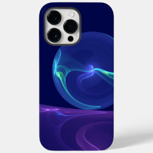 Coque Pour Pour iPhone 14 Pro Max Lumineuse Bleu Violet Rêve Abstrait Fractal Art