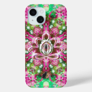 Coque Pour iPhone 15 Lumineuse Zen Lotus