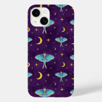 Luna Moth Céleste Lune & Étoiles Violet