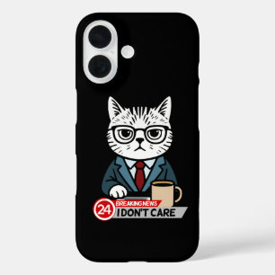 Coque Pour iPhone 16 Lundi Mood Funny Chat Mème