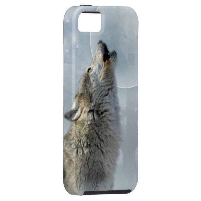 Coques Case-Mate iPhone Lune bleue de loup (Dos/Droit)