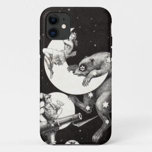 Coques Pour iPhone Lune céleste ciel Univers Dieu Nuit Illustration